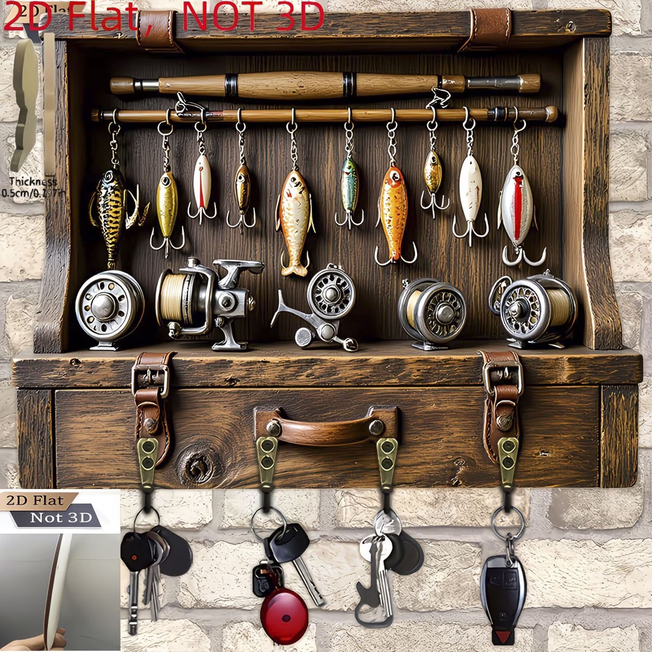 Porte-clés vintage en forme de - Fishing Rod Combo avis et prix